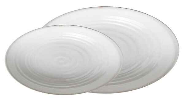 SET OF 2 SAVANA STONE TOUCH BRUNNER SERVING PLATES